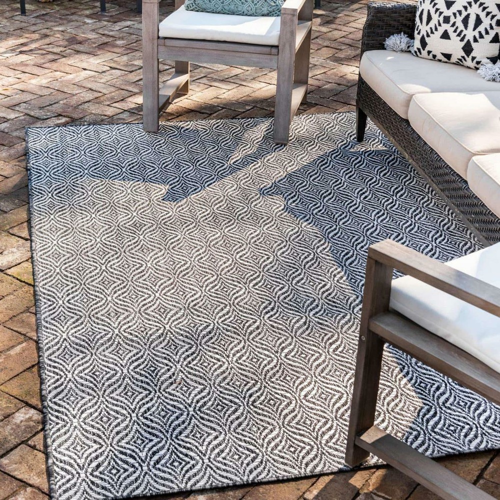 Tapis rond ø200cm tissé motif faux uni pour salle à manger haven 3