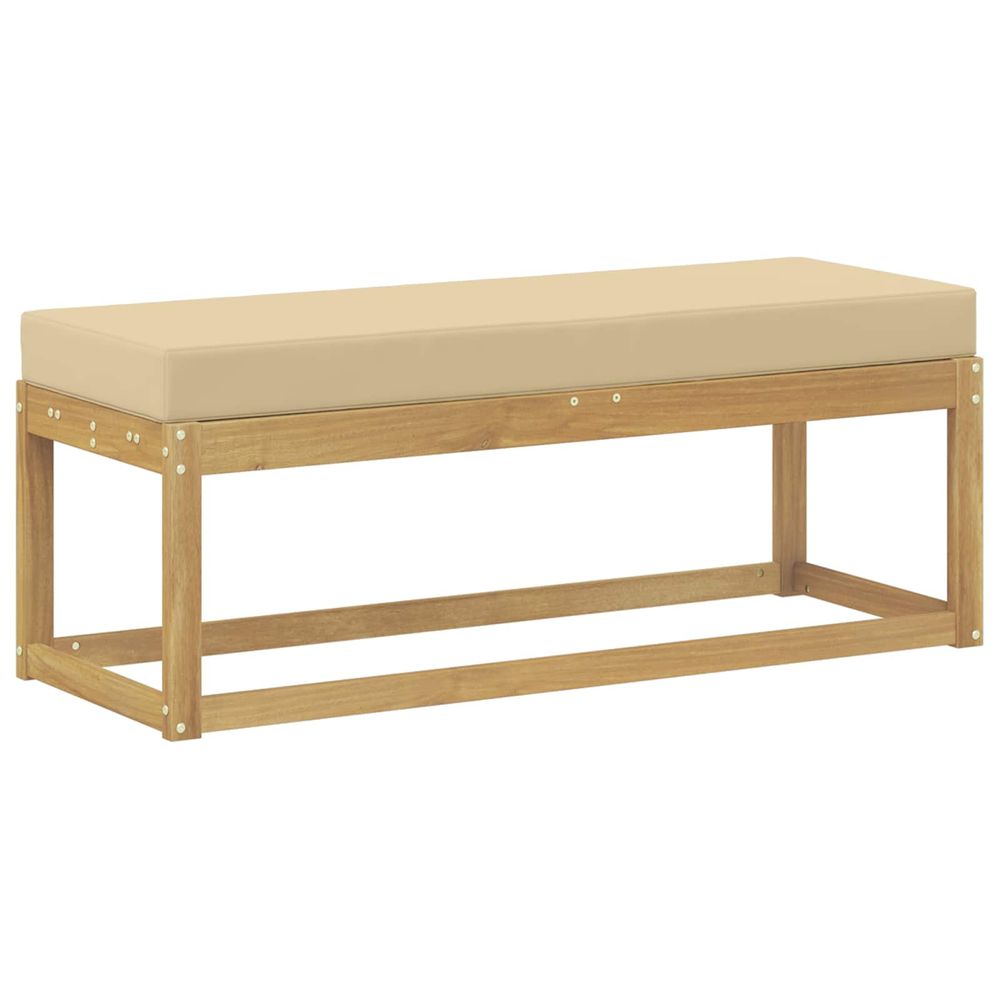 Banc de jardin bois d'acacia massif blanc