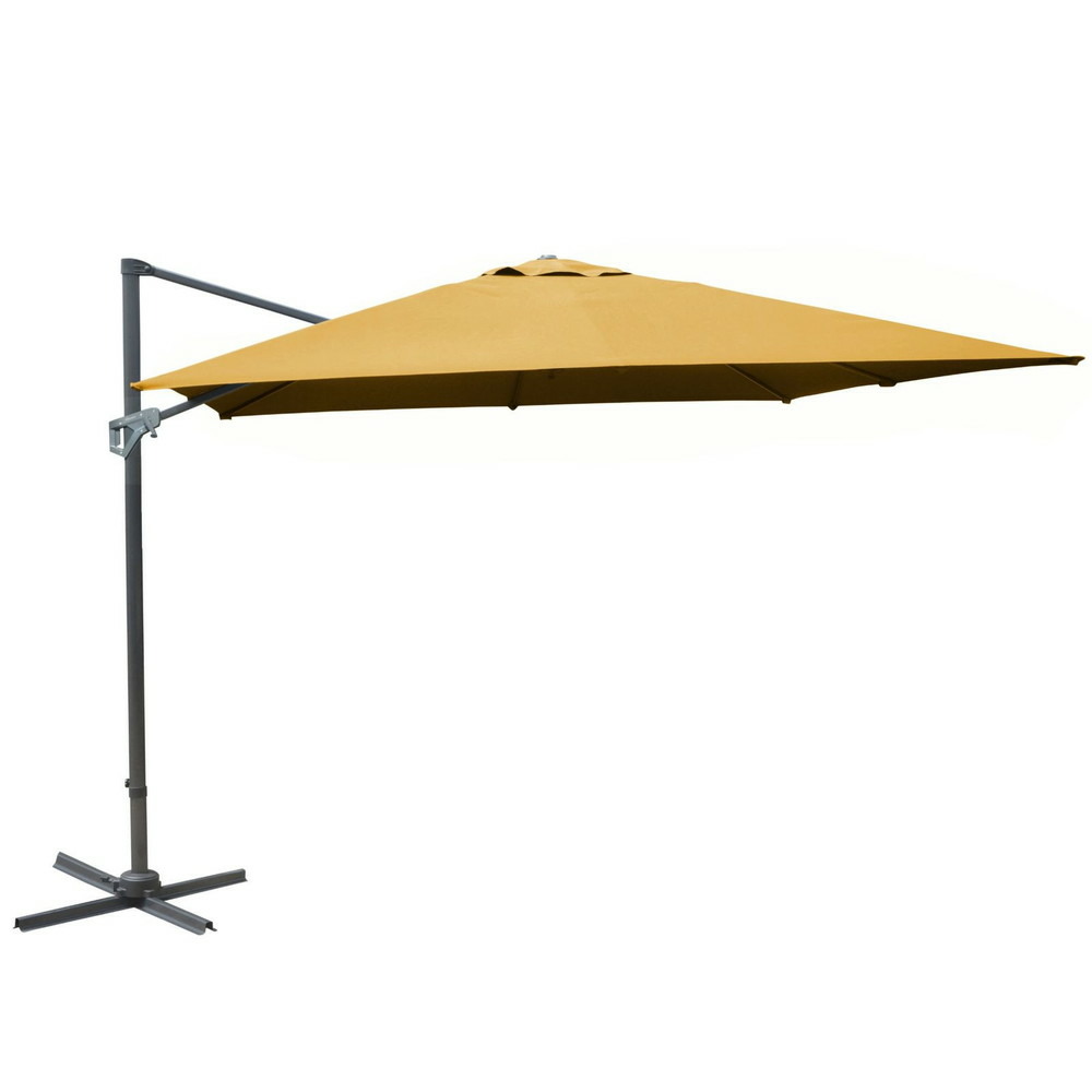 Parasol déporté nh 3 x 4 m en aluminium - toile inclinable - curry