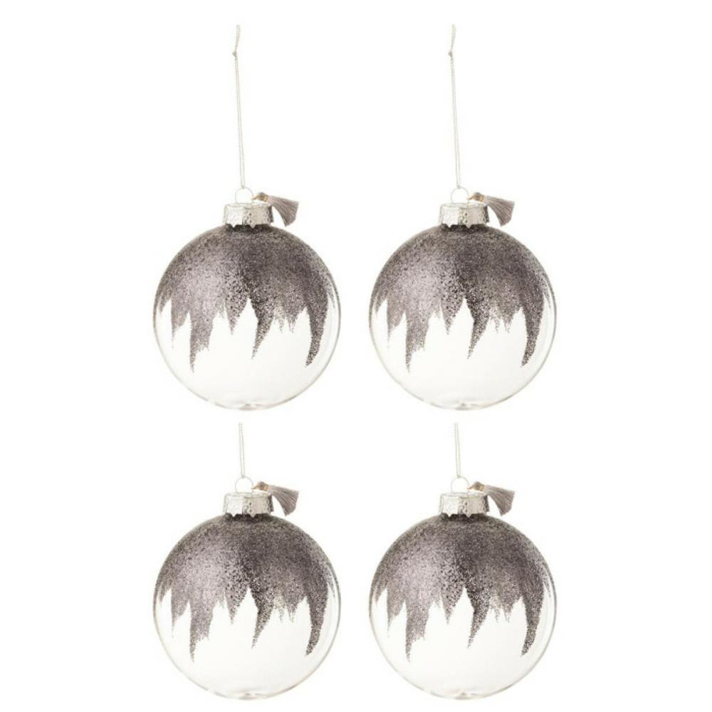 Lot de 4 boules de noël 