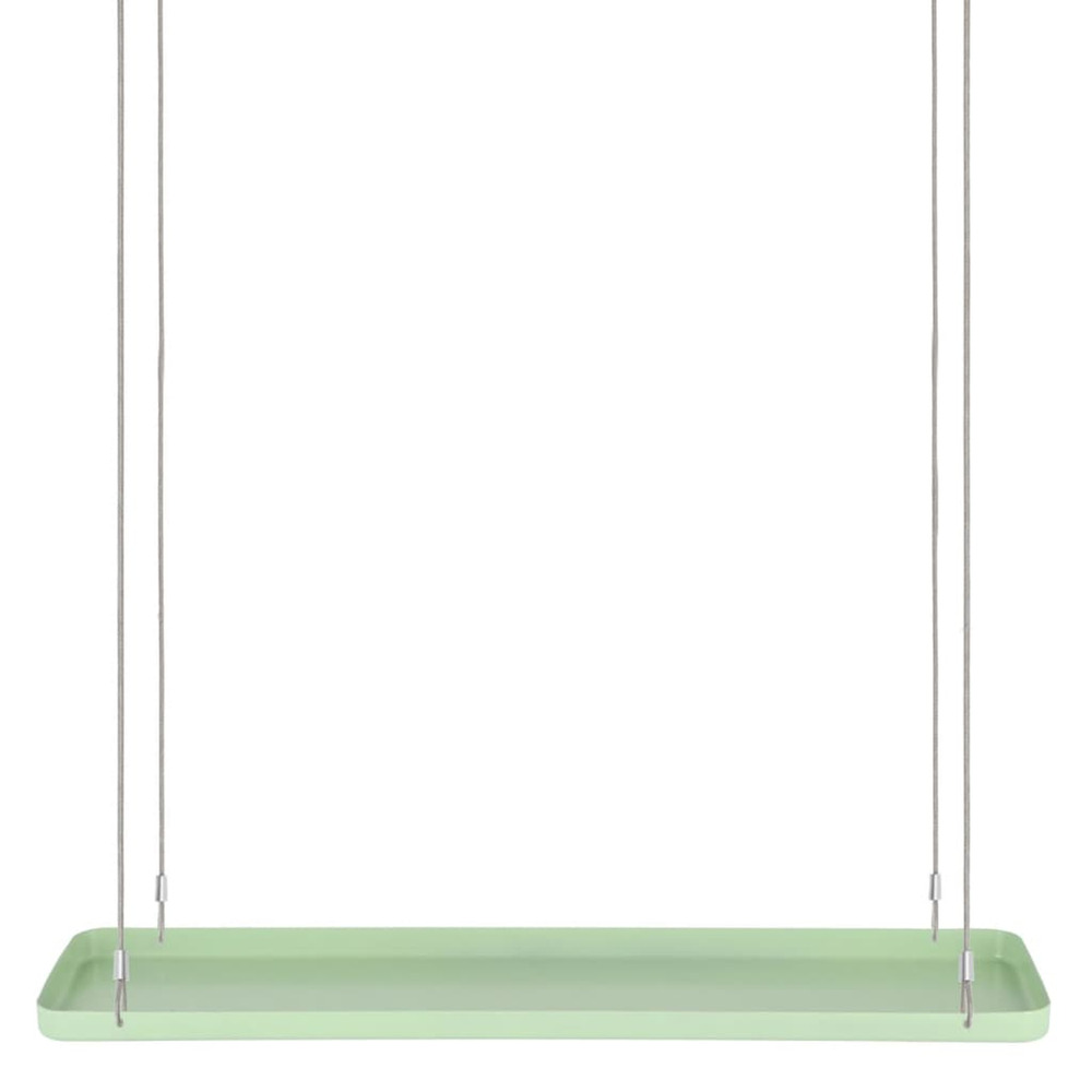 Plateau suspendu pour plantes rectangulaire vert l