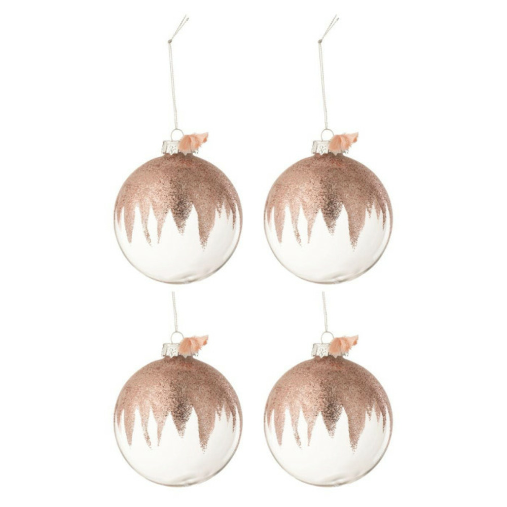 Lot de 4 boules de noël 