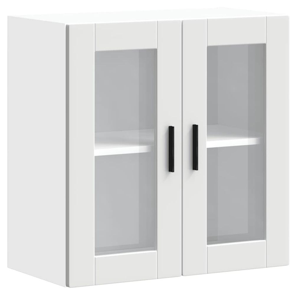 Armoire murale de cuisine avec porte en verre porto blanc