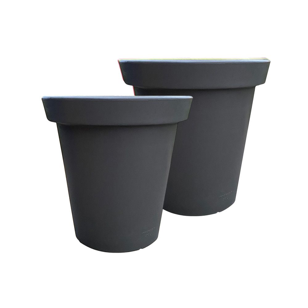 Pot de fleurs rond xxl delight 75l- lot de 2