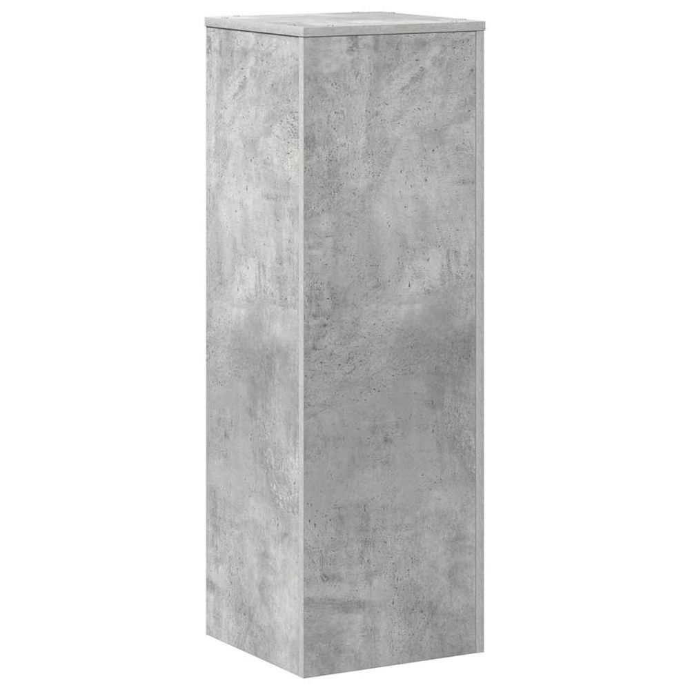 Support pour plantes gris béton 33x33x100 cm bois d'ingénierie