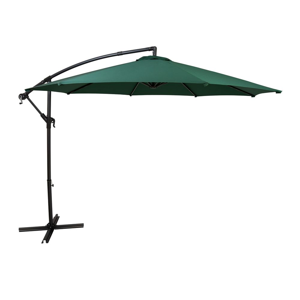 Parasol banane à mât déporté 3 m - vert