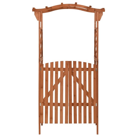 Pergola avec portail 116x40x204 cm bois de sapin massif