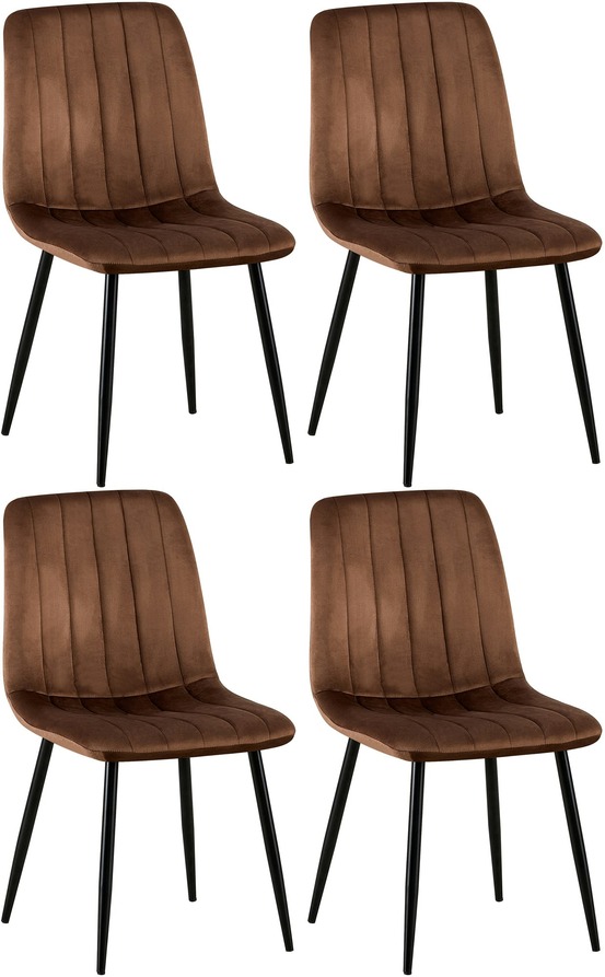Suite de 4 chaises dijon en velours