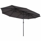 Grand parasol gris - 460x270x240cm