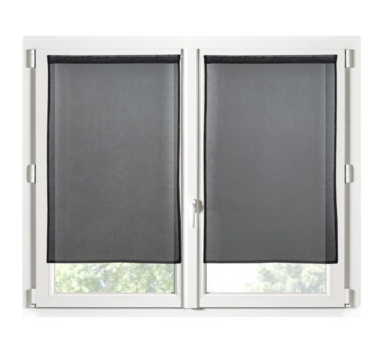Paire de rideaux voile uni brise bise