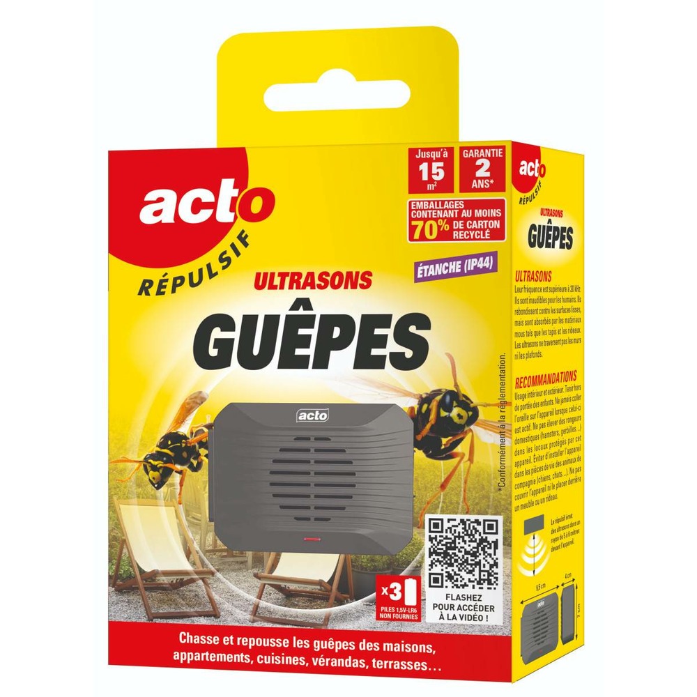 Répulsif ultrasons spécial guêpes : protégez vos espaces facilement