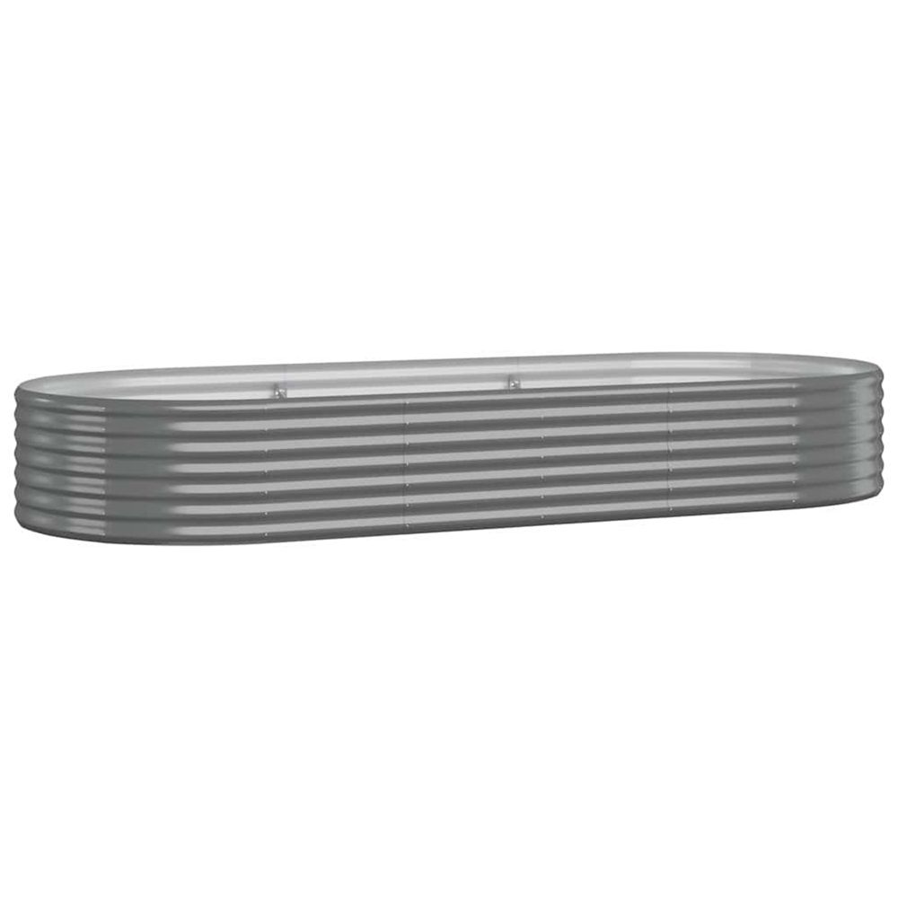 Lit surélevé de jardin acier galvanisé 249x100x36cm gris