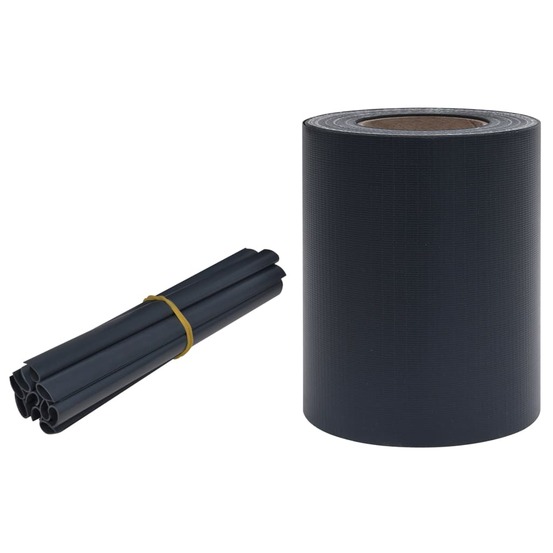 Écran d'intimité de jardin pvc 35x0,19 m gris foncé mat