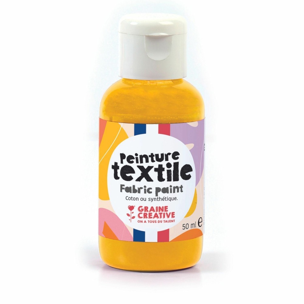 Peinture pour textile 50 ml - jaune d'or