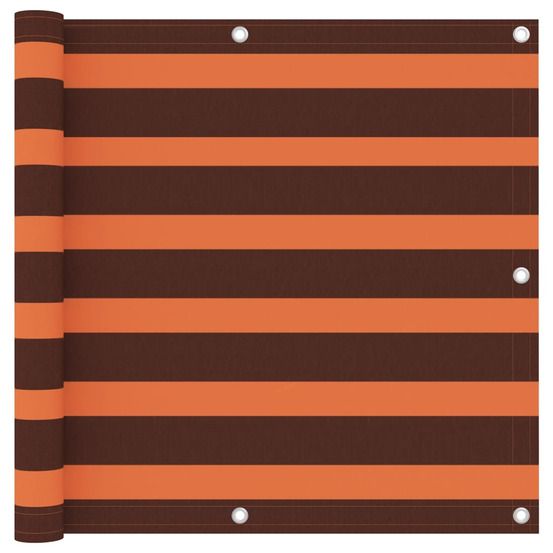 Écran de balcon orange et marron 90x300 cm tissu oxford