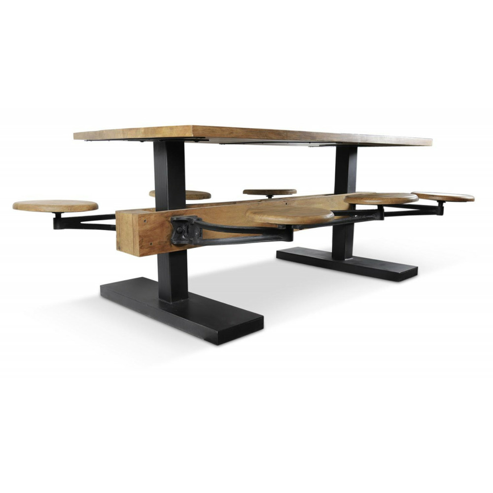 Table à manger bois marron 180x90x82cm