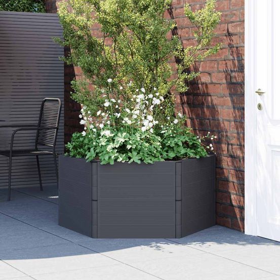Carré potager modulable pp multifonction pour jardin anthracite