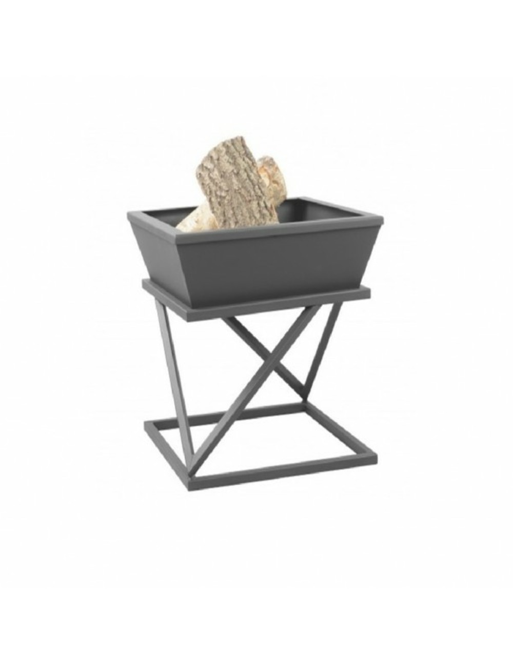 Brasero de jardin carré lasy 60x60 cm en acier