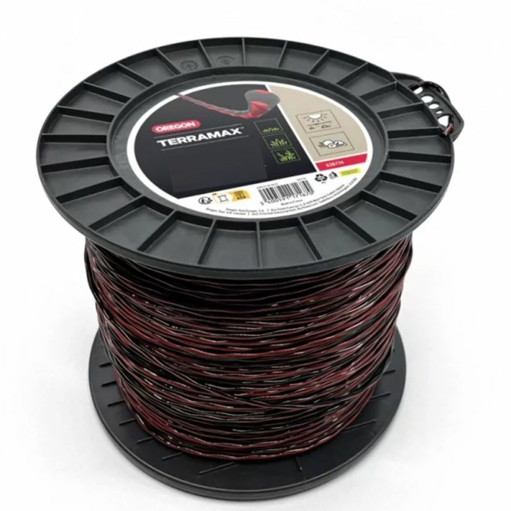 Fil débroussailleuse ovale torsade terramax rouge/noir ø2,7 mm/280m oregon 636774