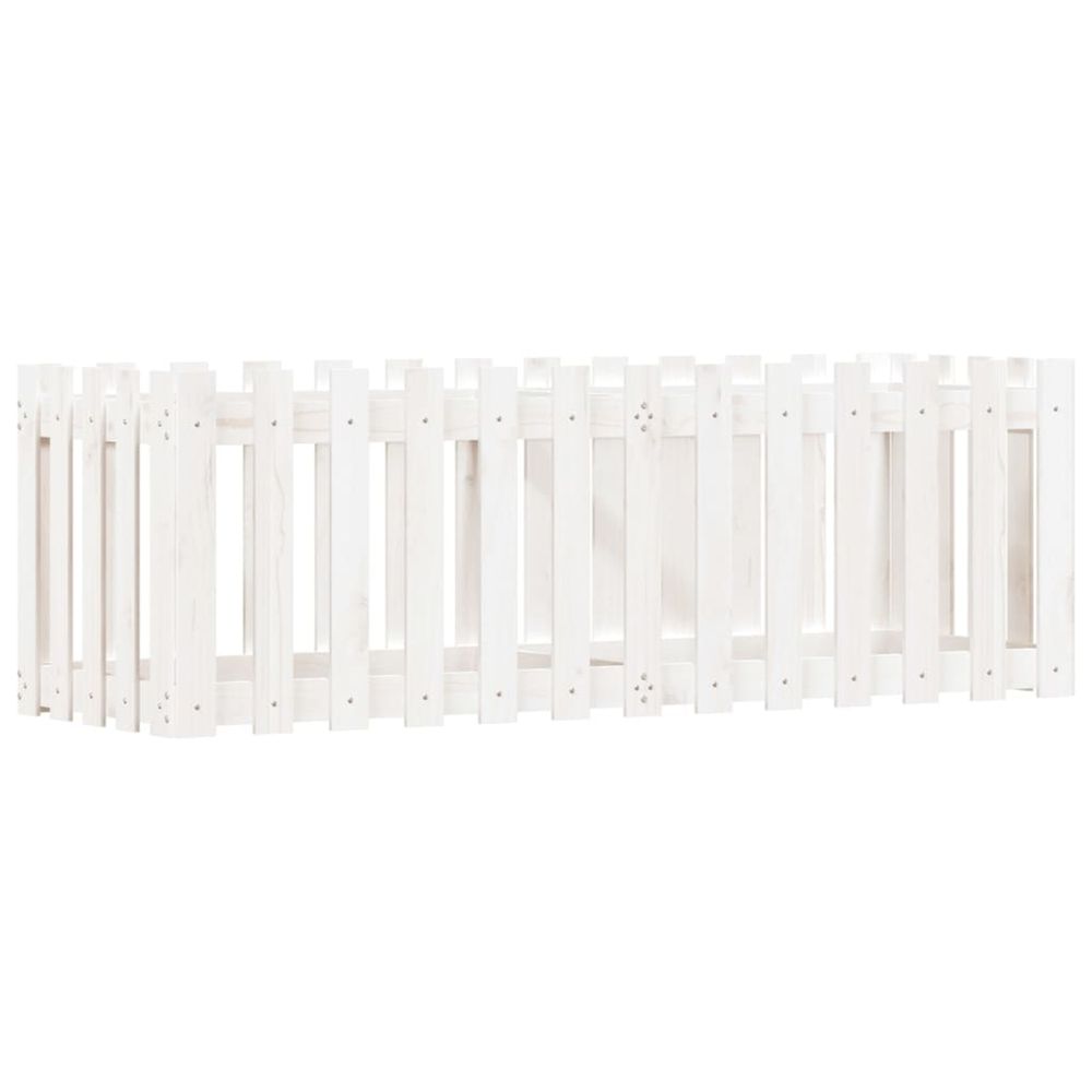 Lit surélevé de jardin design de clôture 150x50x50cm pin massif