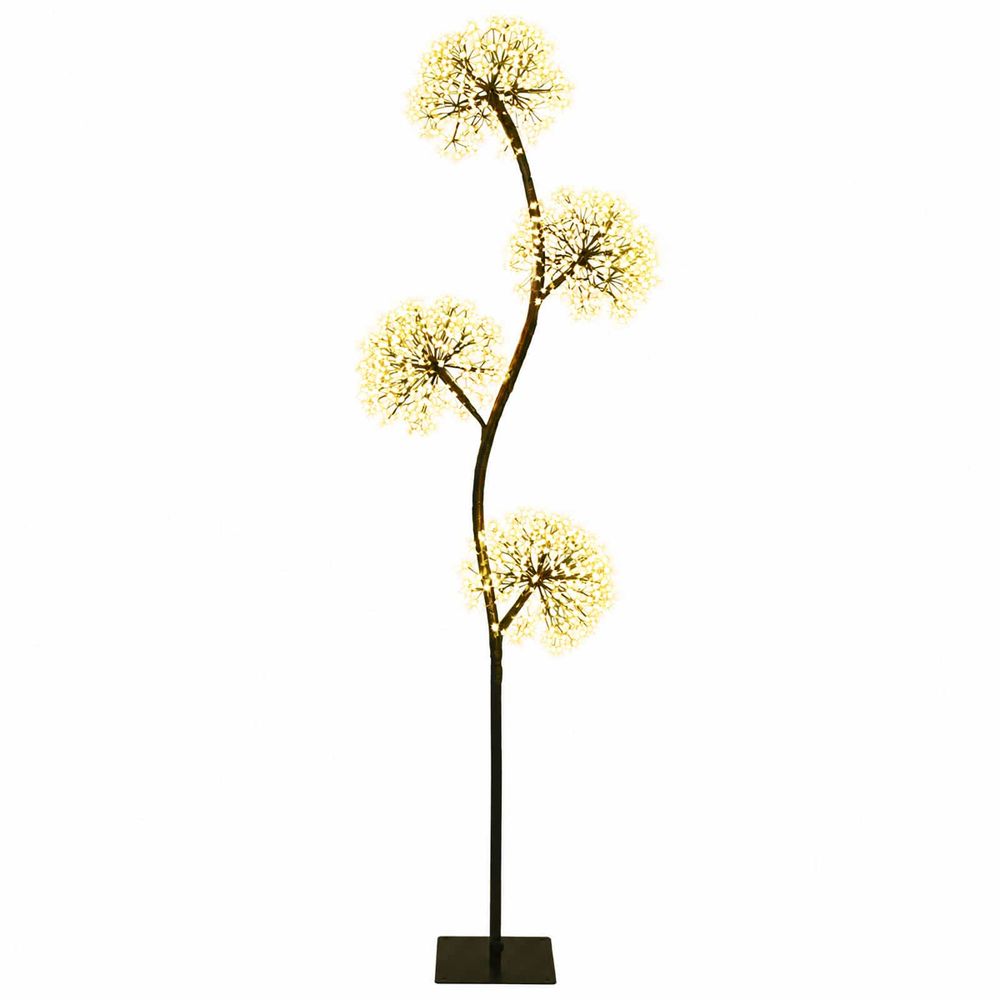 Sapin de noël à led en forme de s noir 18 x 18 x 150 cm acier