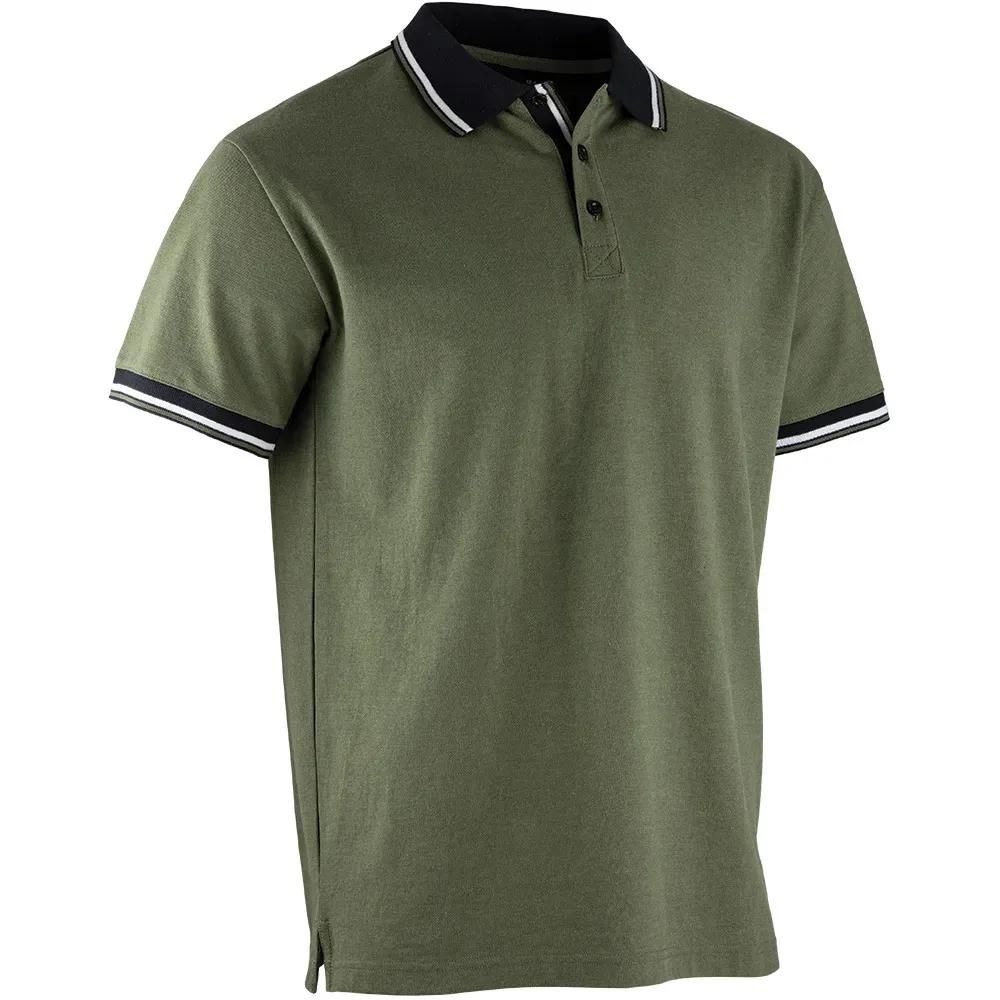 Polo manche courtes lewis élégant coton polyester vert s à 3xl