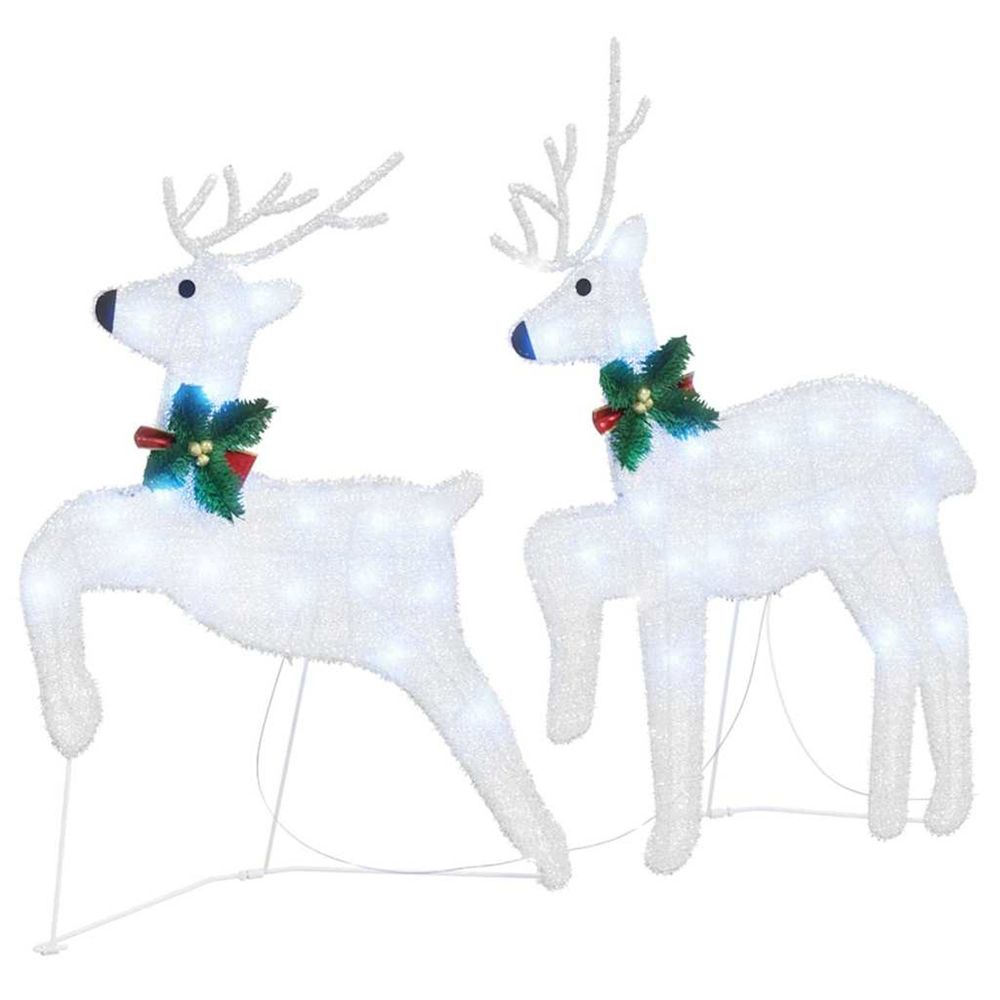 Rennes led 2 pc blanc froid 45 x 19 x 65 cm tissu