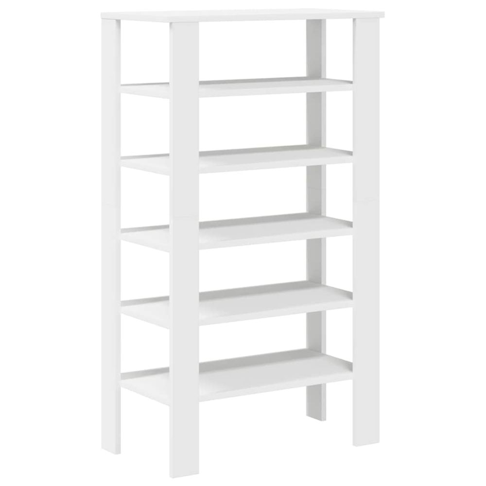 Étagère à chaussures blanc 61x32x105 cm bois d'ingénierie