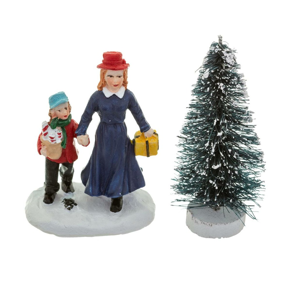 Santon pour village sapin et personnages assorti