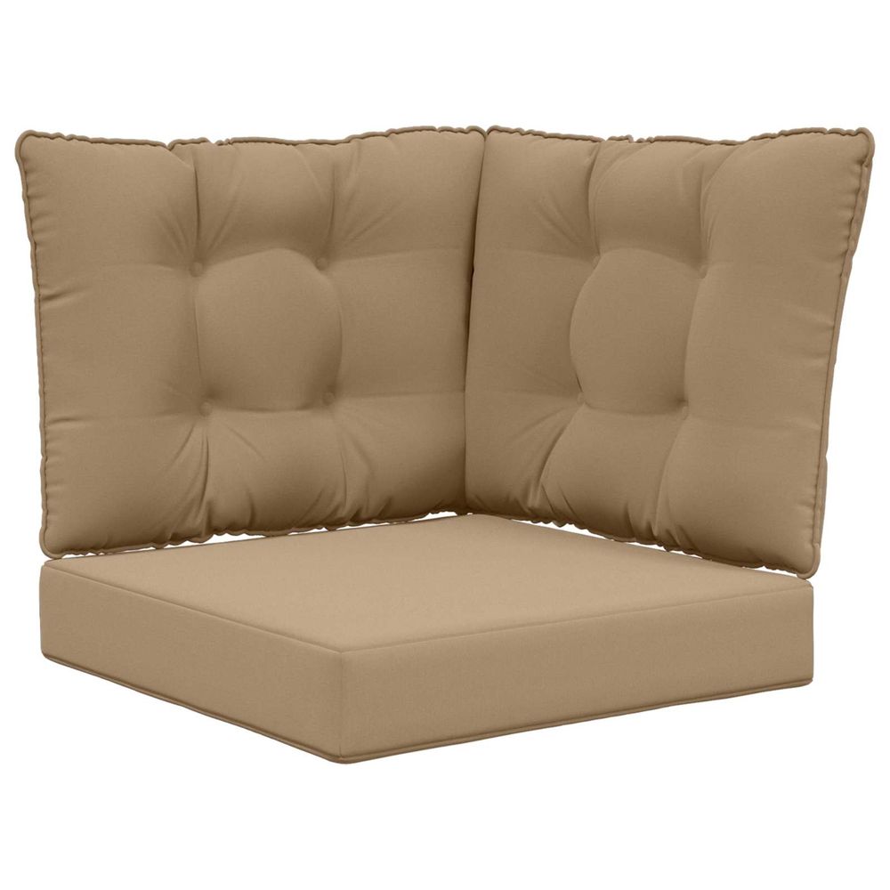 Coussin de canapé d'extérieur polyester taupe 50,5 x 50,5 cm