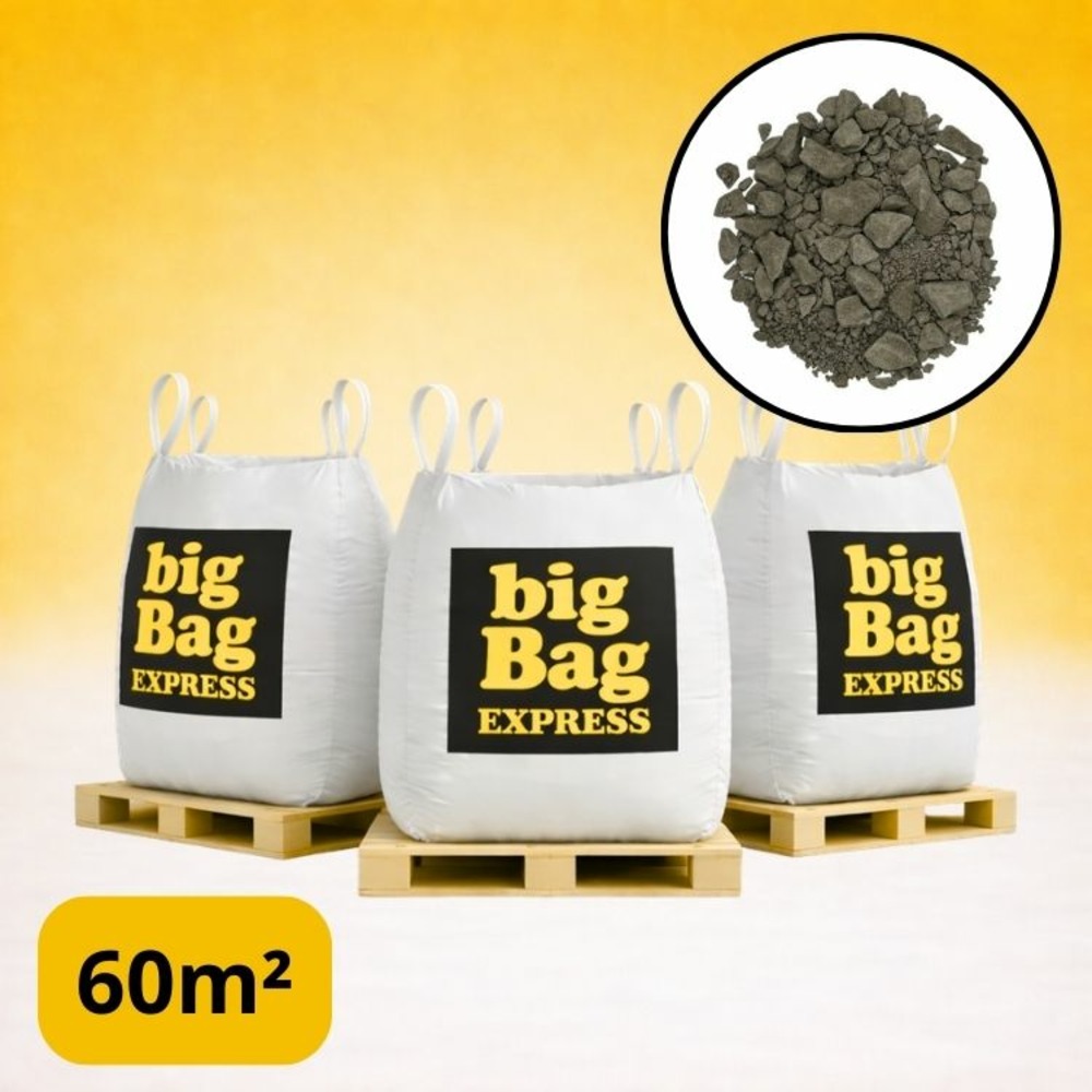 Pack 3 x big bag de +/- 1,5t mélange à béton sable & graviers ø 0/16 mm - livraison premium