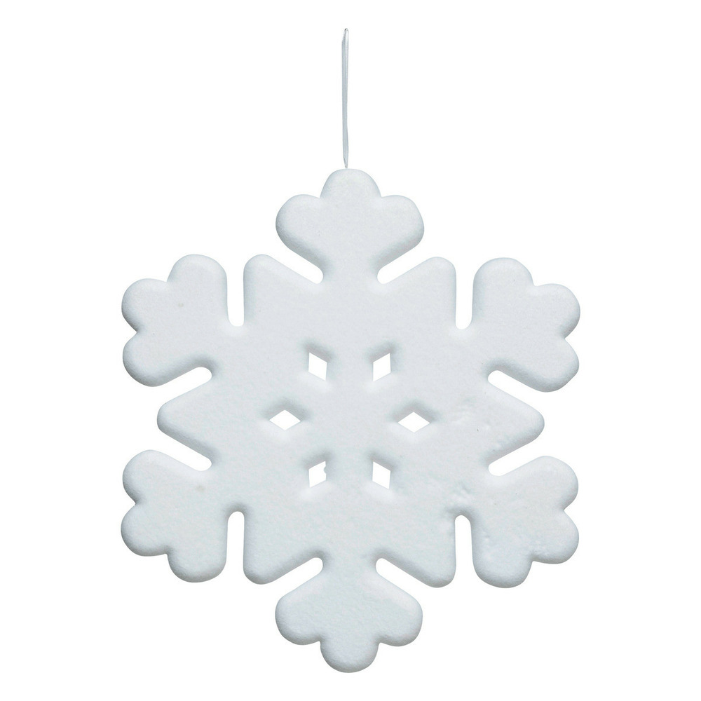 Suspension de noël grand floçon blanc h 49 cm