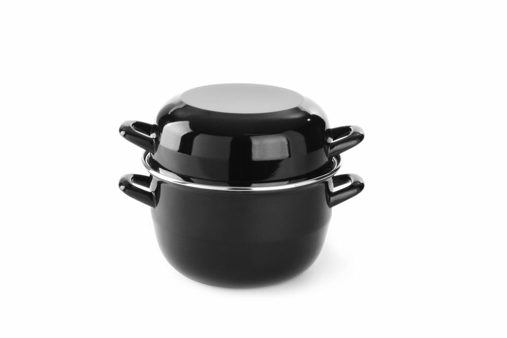 Cocotte à moules émaillée - avec couvercle - hendi