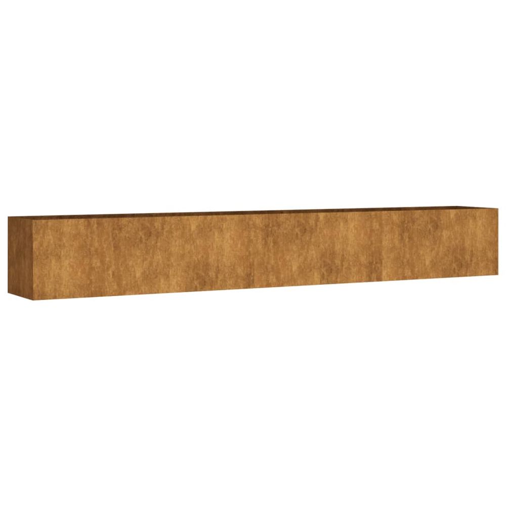Jardinière bac lit surélevé plantes fleurs terrasse jardin de jardin 280 x 40 x 40 cm acier corten marron