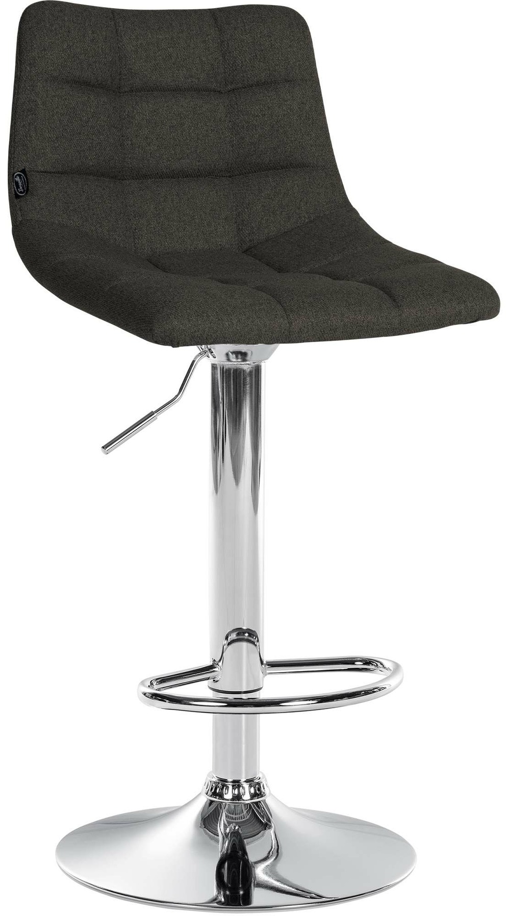 Tabouret de bar jerry tissu chromé