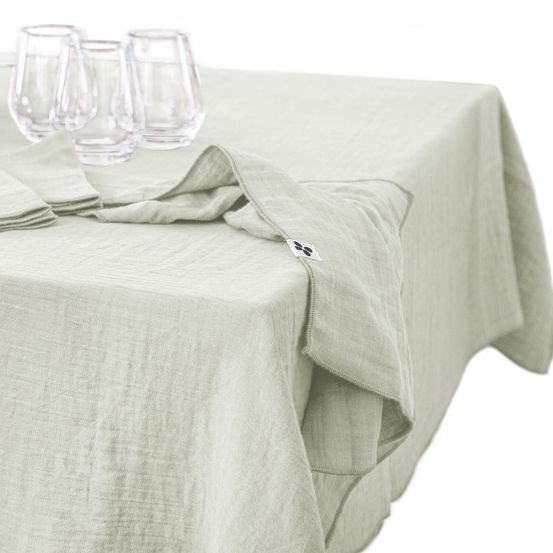 Nappe rectangle gaze de coton gaia