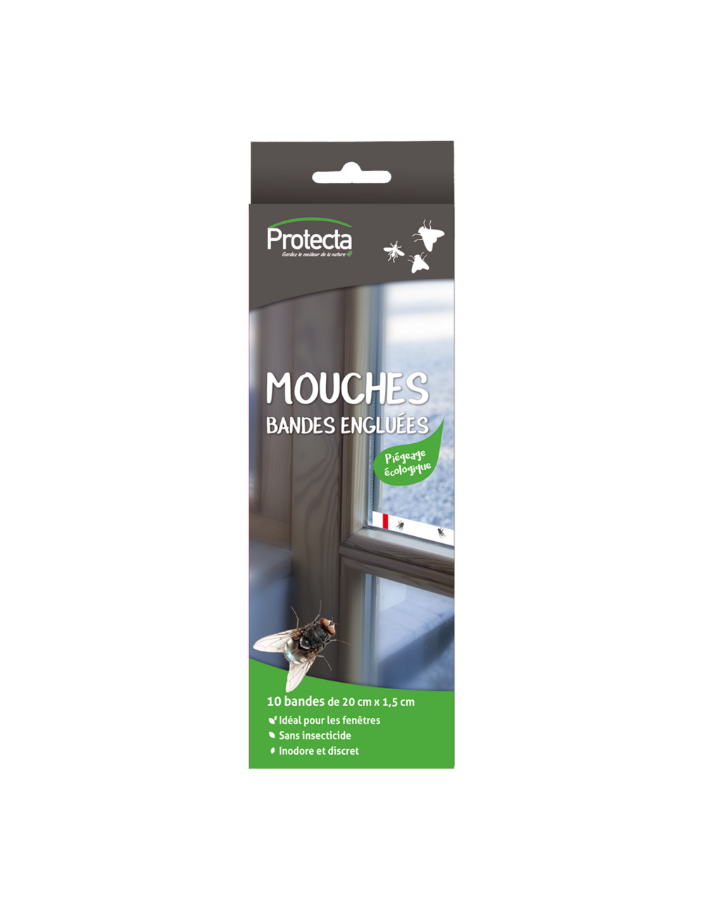 Mouches etui 10 bandes adhesives - protecta