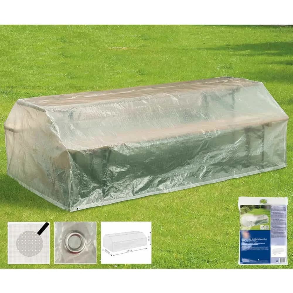 Housse de protection transparente pour table de bière, 220x120x75cm