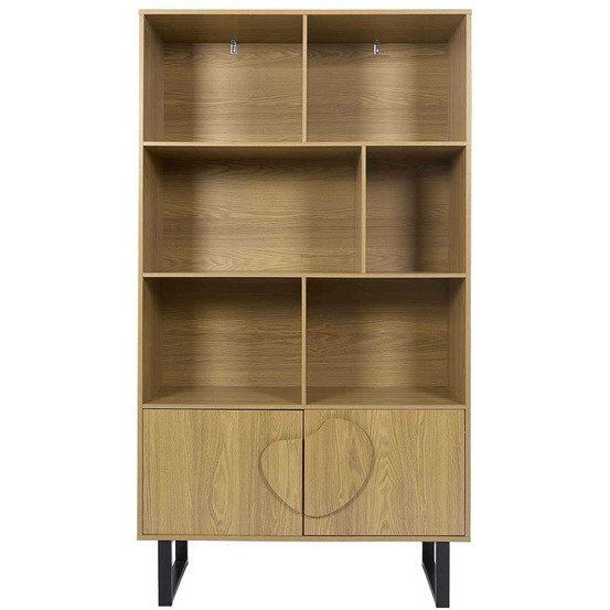 Bibliothèque en mdf et métal calypso