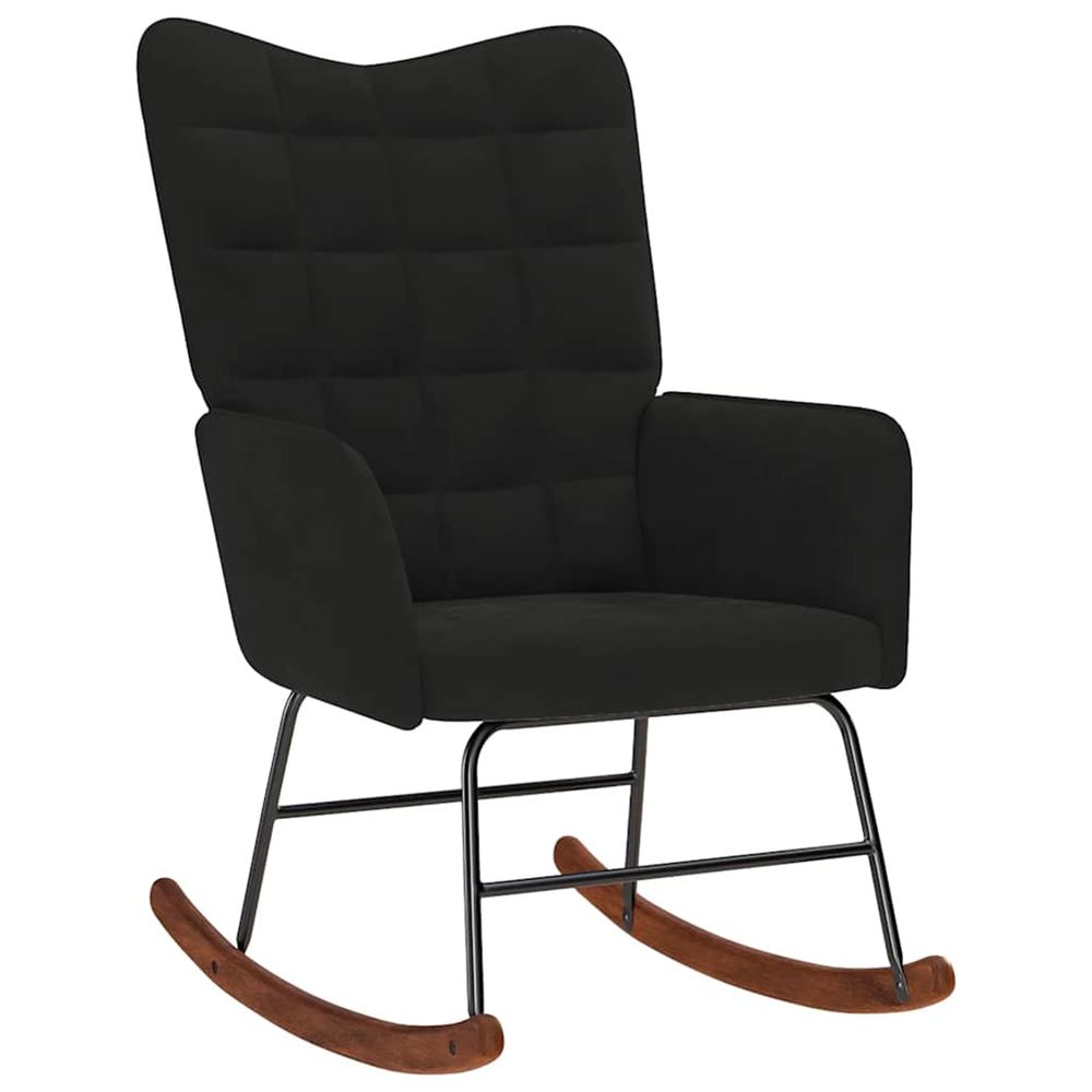 Chaise à bascule noir velours