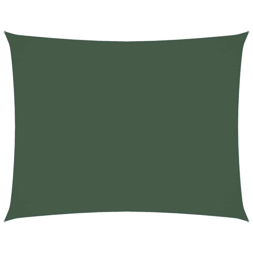 Voile de parasol tissu oxford rectangulaire 2x3,5 m vert foncé