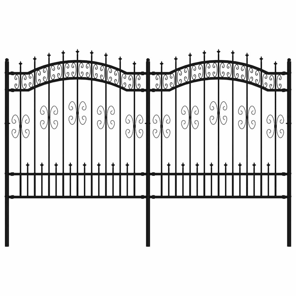 Clôture de jardin kampen 240 x 165 cm acier peint par poudre