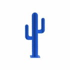 Cactus d'extérieur en métal (aluminium) à monter soi-même - bleu - H 100cm