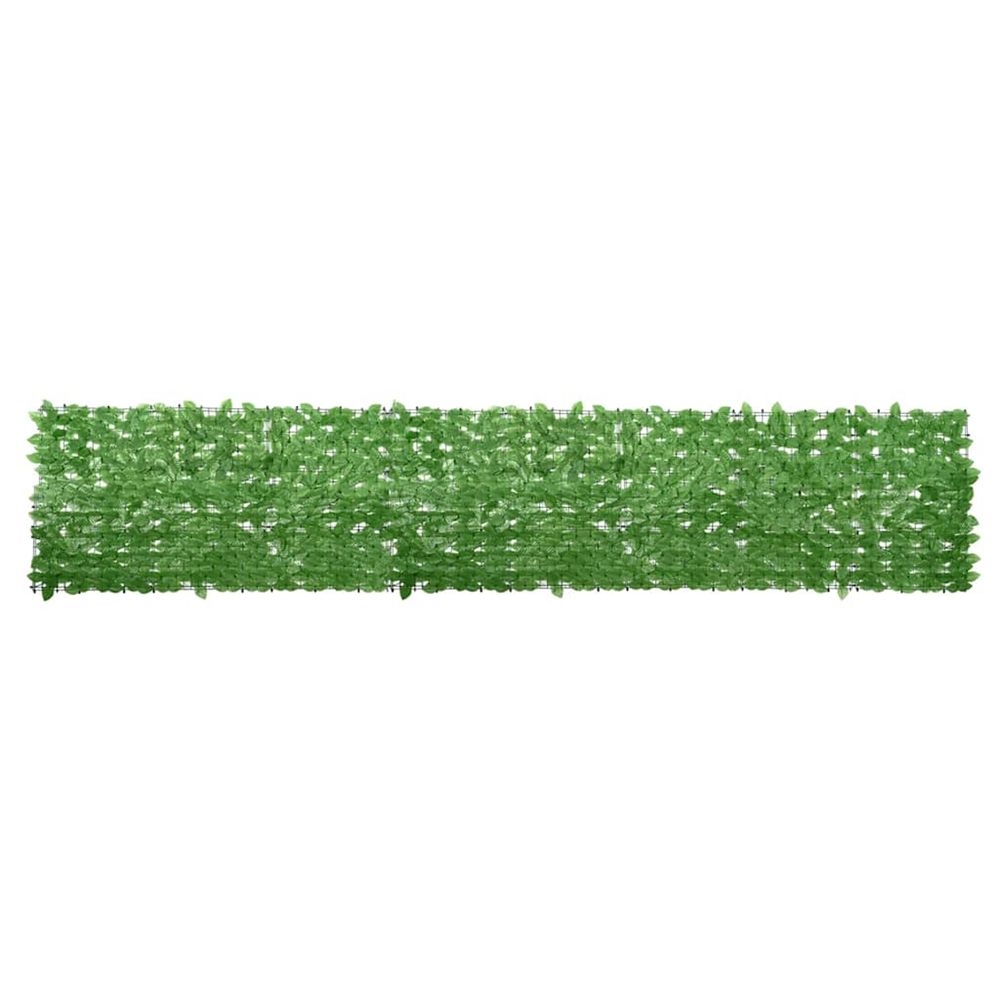 Écran de balcon avec feuilles vert 400x75 cm