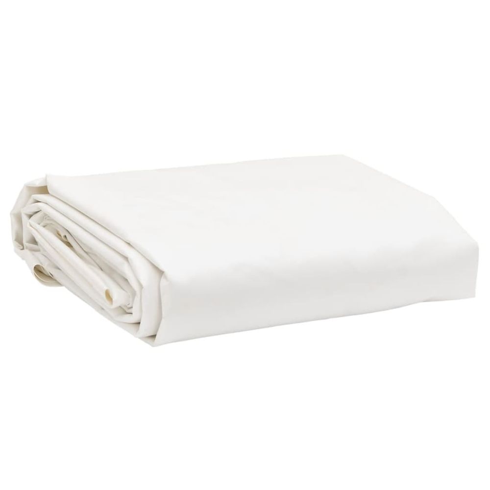 Bâche 650g / m² blanc 1 x 2,5 m toile avec revêtement en pvc