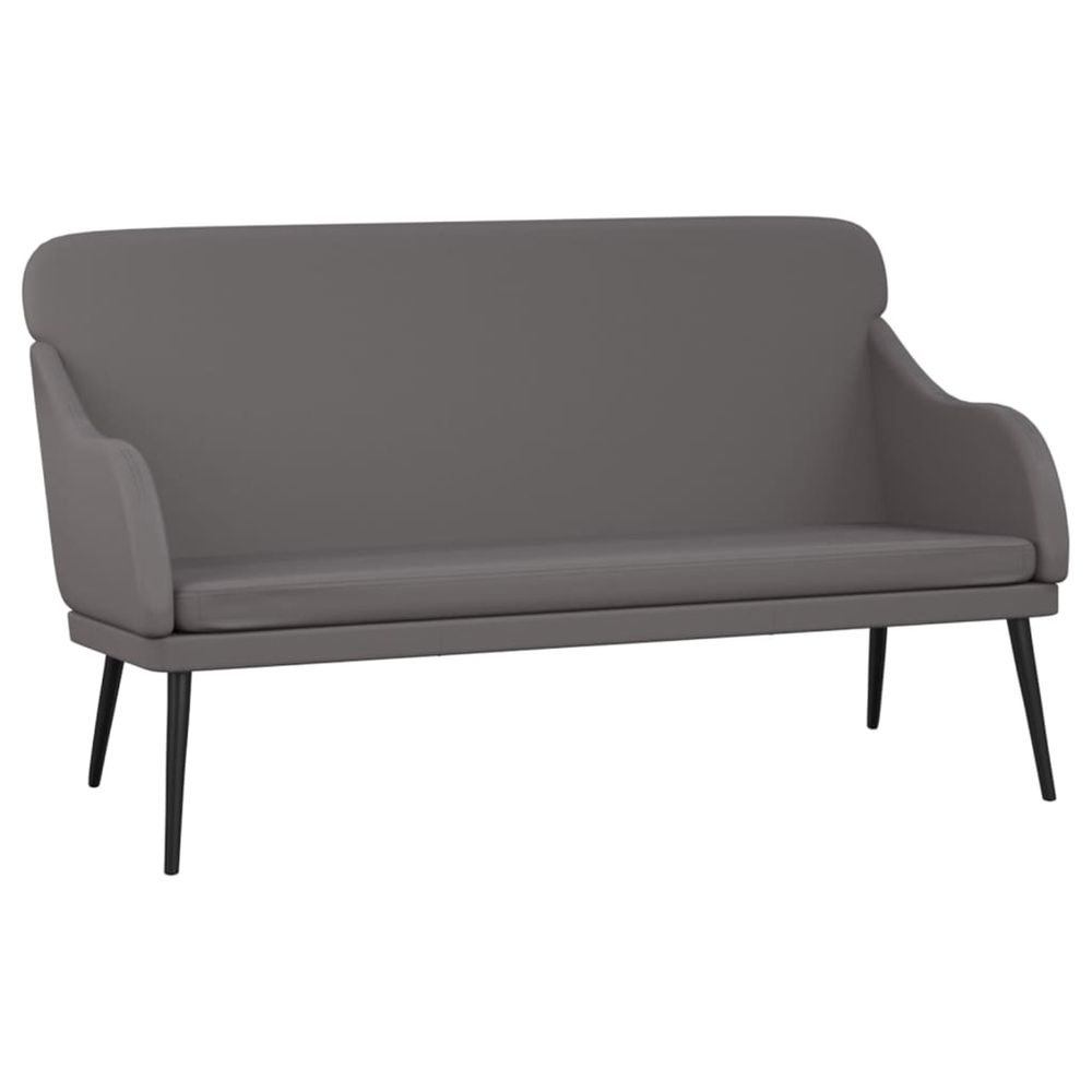 Banc gris 110x76x80 cm similicuir