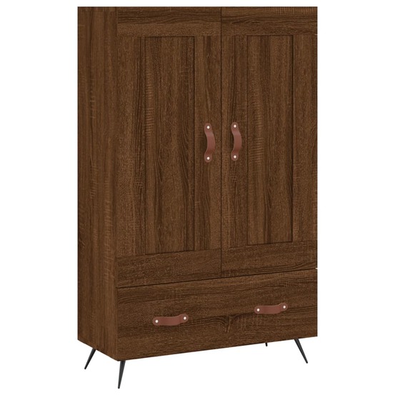 Buffet bahut commode armoire meuble de rangement organisateur cuisine salle de séjour salon haut 69,5 x 31 x 115 cm bois d'in