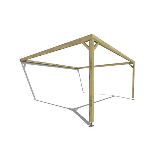 Pergola bois • 5m x 5m • adossée • cadre simple • livraison comprise