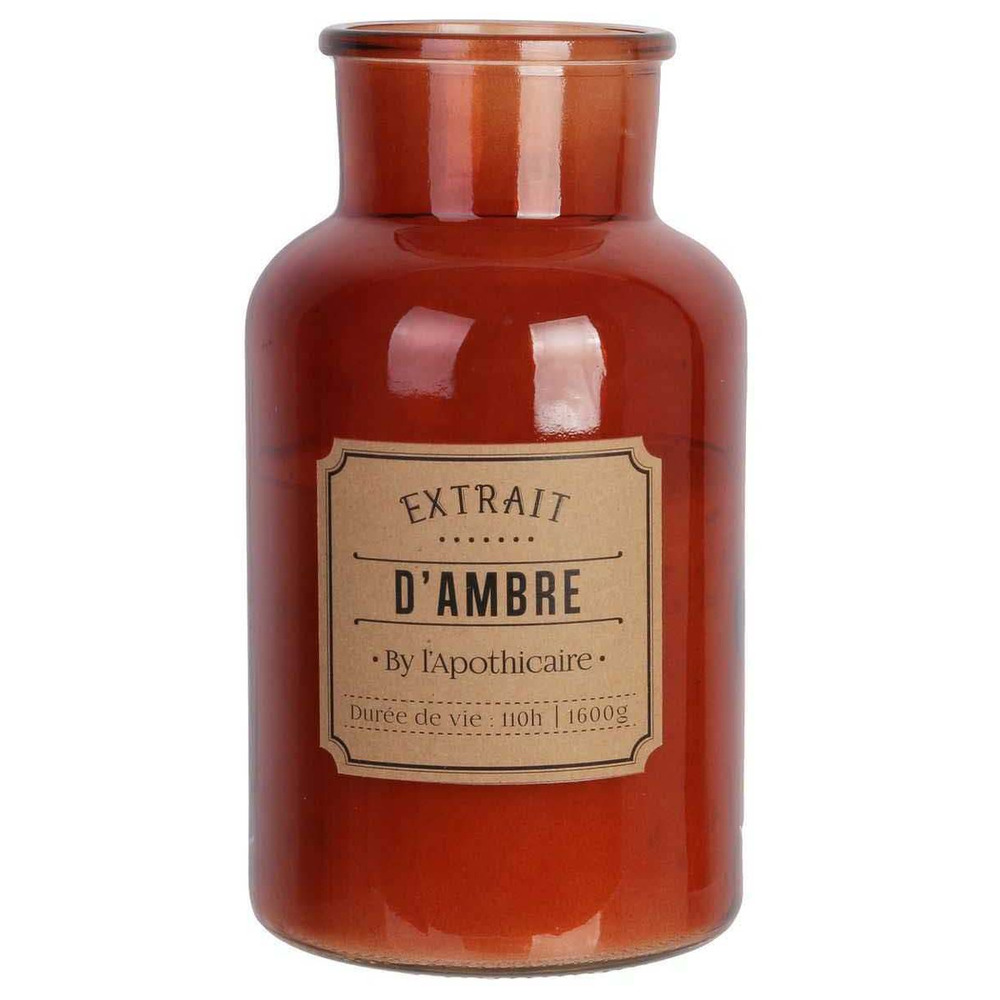 Bougie parfumée apothicaire 14.5 x 25.7 cm ambre