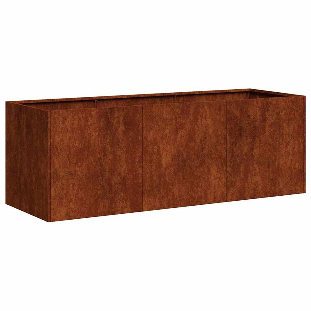 Jardinière d'extérieur rouillé 120x40x40 cm acier inoxydable